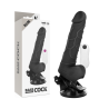 Basecock - Vibrateur Réaliste Télécommande Noir Avec Testicules 19.5 Cm -O- 4 Cm